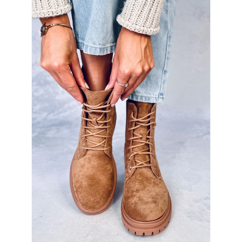 Bottines à lacets Vecna ​​​​Kaki brun 1