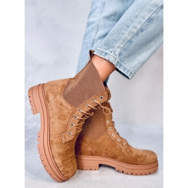 Bottines à lacets Vecna ​​​​Kaki brun 2