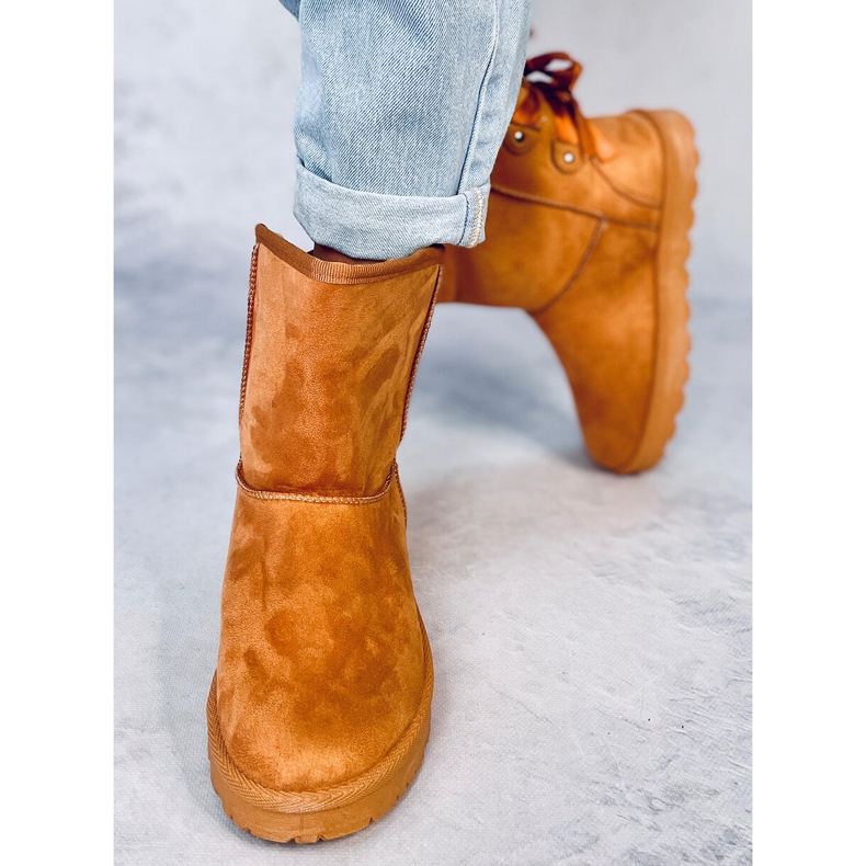 Bottes de neige Emusy avec nœuds Stella Camel brun 1