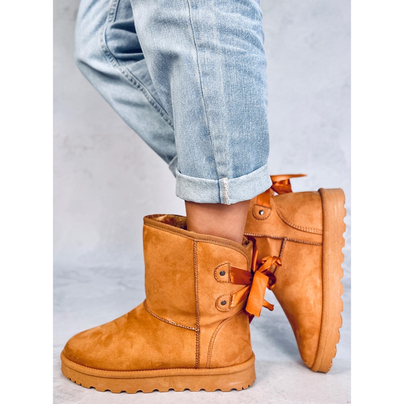 Bottes de neige Emusy avec nœuds Stella Camel brun 2