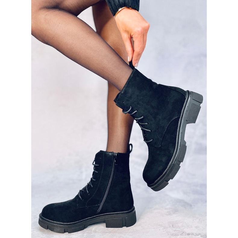 Travailleurs à lacets Zoe Black le noir 2 Travailleurs à lacets Zoe Black le noir 2