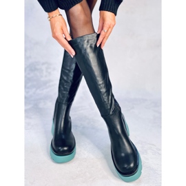 Bottes à semelles colorées de Woods NOIR/VERT le noir 3