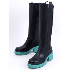 Bottes à semelles colorées de Woods NOIR/VERT le noir 2