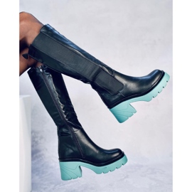 Bottes à semelles colorées de Woods NOIR/VERT le noir 5