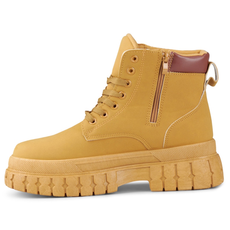 Bottines classiques femme camel brun 2