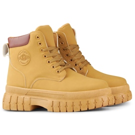 Bottines classiques femme camel brun 5