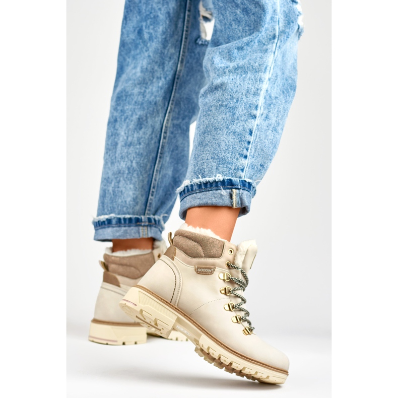 Bottines isolantes beiges pour femme 1