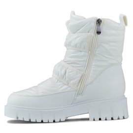 Bottes de neige chaudes pour femmes avec fermeture scratch Laila blanche 2