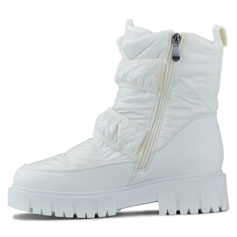 Bottes de neige chaudes pour femmes avec fermeture scratch Laila blanc 2