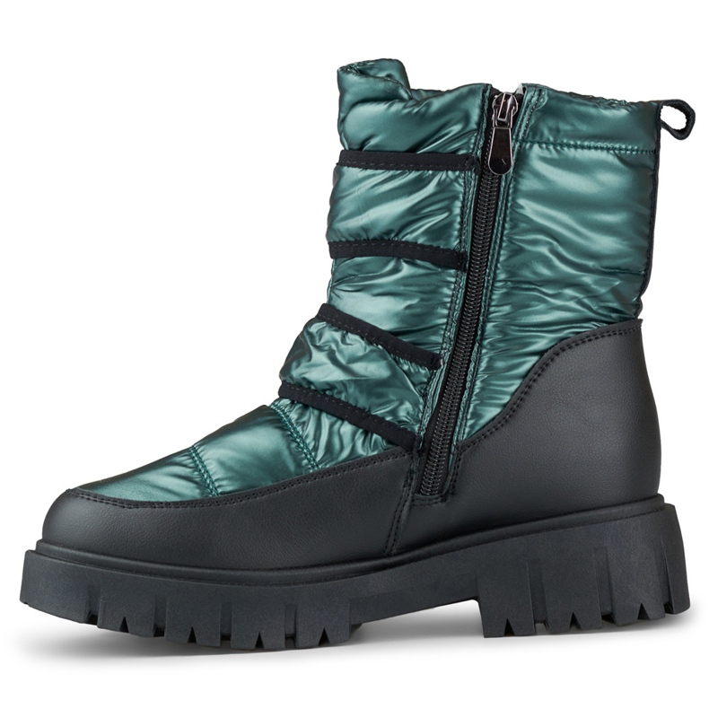 Bottes de neige chaudes pour femmes avec velcro Laila noir 2