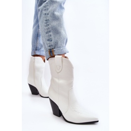Bottes Cowboy À Talons Hauts Pour Femme Blanc Melaitia 1