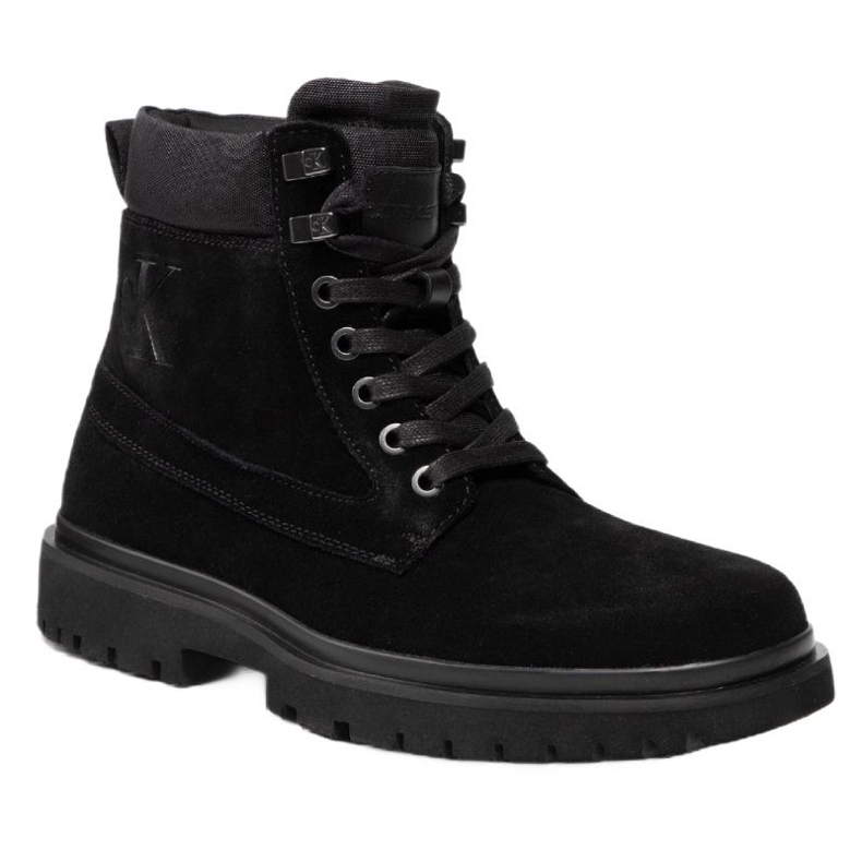 Calvin Klein Jeans Lug Mid Laceup Boot Hike YM0YM00270 chaussures le noir 1 Calvin Klein Jeans Lug Mid Laceup Boot Hike YM0YM00270 chaussures le noir 1