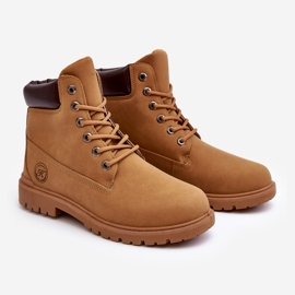 Bottines à lacets Camel Memeni pour hommes brun 1