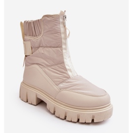 Vinceza Bottes de neige Hixe beige clair pour femmes avec fermeture éclair isolées avec de la fourrure 1 Vinceza Bottes de neige Hixe beige clair pour femmes avec fermeture éclair isolées avec de la fourrure 1