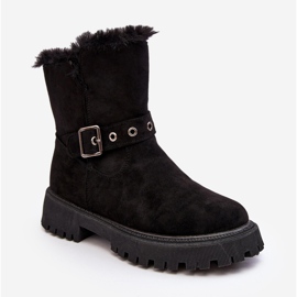 Vinceza Bottines Femme Avec Fermeture Éclair En Fourrure Noir Morcos 1