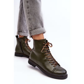 Vinceza Bottines en cuir pour femmes vert Ethel 4