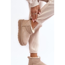 Bottes de neige basses en daim à la mode beige clair Nucca 7