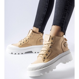 Inna Baskets à plateforme Grotta beige foncé 1 Inna Baskets à plateforme Grotta beige foncé 1