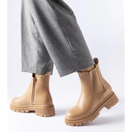 Bottes Olmedo classiques isolées beiges 2
