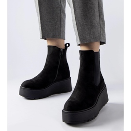 Bottines compensées Discesa isolées noires 1