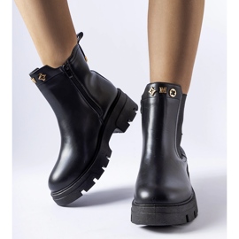 Bottines Federica décoratives isolées noires 2