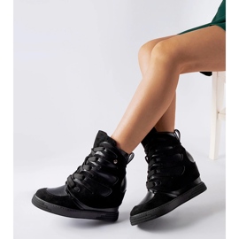 Baskets compensées Pantaleone noires le noir 1