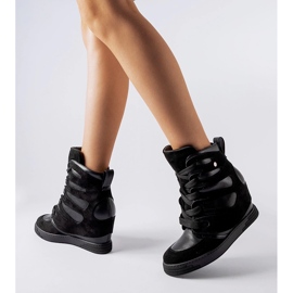 Baskets compensées Pantaleone noires le noir 2