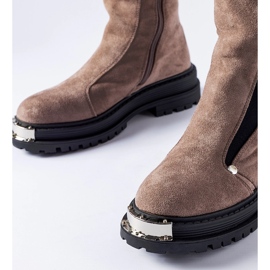 Bottines isolées marron à bout décoratif Bologna brun 1 Bottines isolées marron à bout décoratif Bologna brun 1