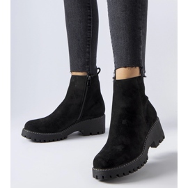 Bottines isolées noires à semelle épaisse Pieve le noir 1