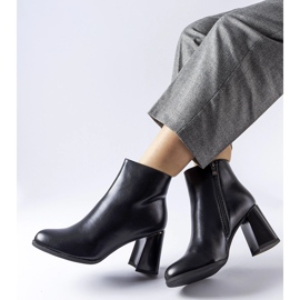 Bottines isolées noires avec talon Clivi décoratif 1