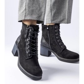 Bottines Graziella en éco-daim noir 1