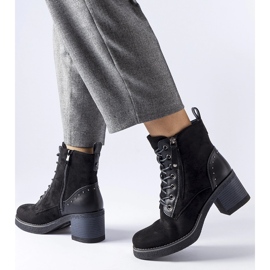 Bottines Graziella en éco-daim noir le noir 2