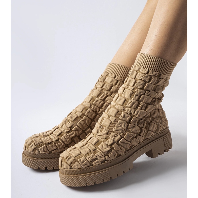 Bottines marron avec tige en chaussette d'Arlington brun 1