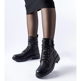Bottines noires avec fermeture éclair décorative Emarese 1