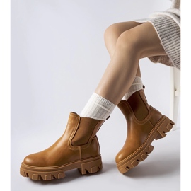 Bottines à enfiler marron, massives et isolées par Giulio brun 1