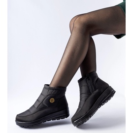 Bottines de neige noires à talon bas Vittore 1