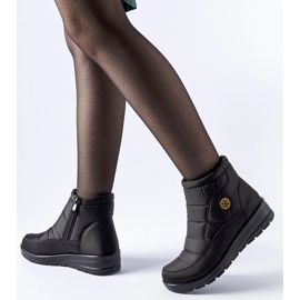Bottines de neige noires à talon bas Vittore le noir 2