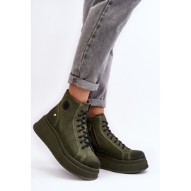 Bottines en Daim à Plateforme Massive Maciejka 06309-24 Olive vert 3