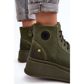 Bottines en Daim à Plateforme Massive Maciejka 06309-24 Olive vert 7