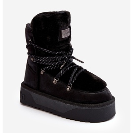 Bottes de neige à plateforme végétaliennes imperméables D.Franklin DFSH371008 Noir 2