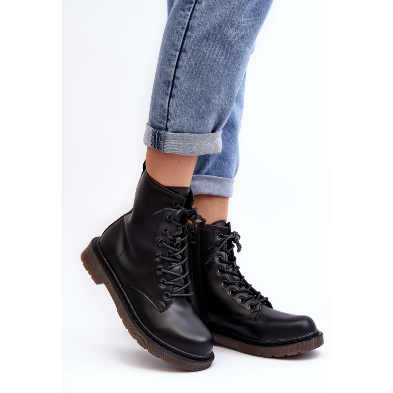 Bottines Trappeur Pour Femme Avec Fermeture Éclair Noir Mibrasa le noir 2
