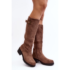 Bottines Plates Femme Daim Beige Saranai 3
