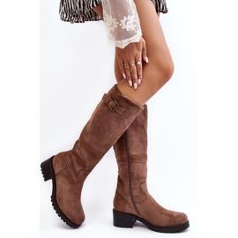 Bottines Plates Femme Daim Beige Saranai 4