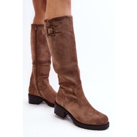 Bottines Plates Femme Daim Beige Saranai 5