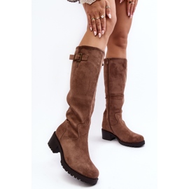 Bottines Plates Femme Daim Beige Saranai 6