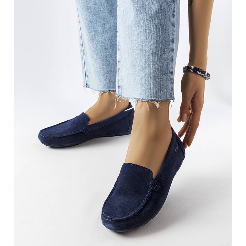 Mocassins en cuir bleu marine Big Star JJ274659 1
