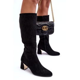 Seastar Cuissardes en daim avec talons hauts noirs le noir 5