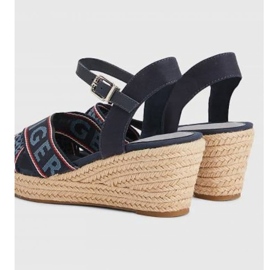 Tommy Hilfiger Sandale compensée basse en sangle W FW0FW06297 bleu 4