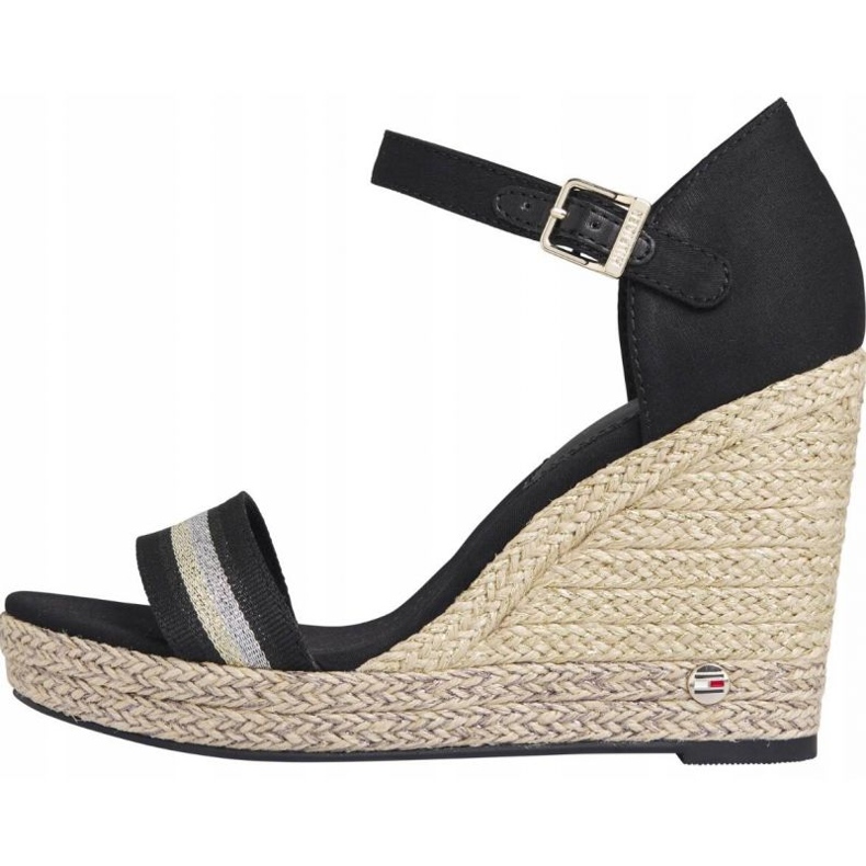 Tommy Hilfiger Sandale compensée haute en gros-grain W FW0FW05254 le noir 1