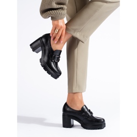 W. Potocki Chaussures noires pour femmes à talon large par Potocki le noir 1